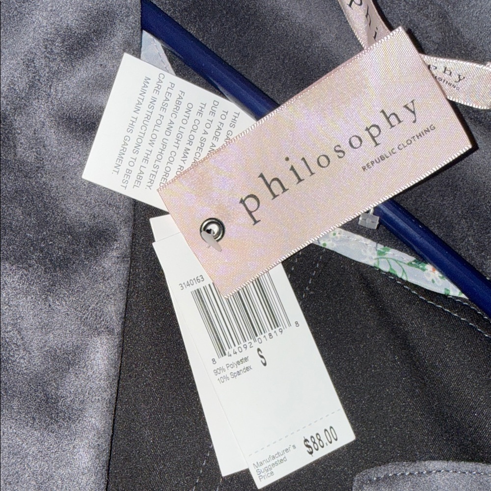 Philosophy Charcoal Leather Jacket - Picture 8 of 10